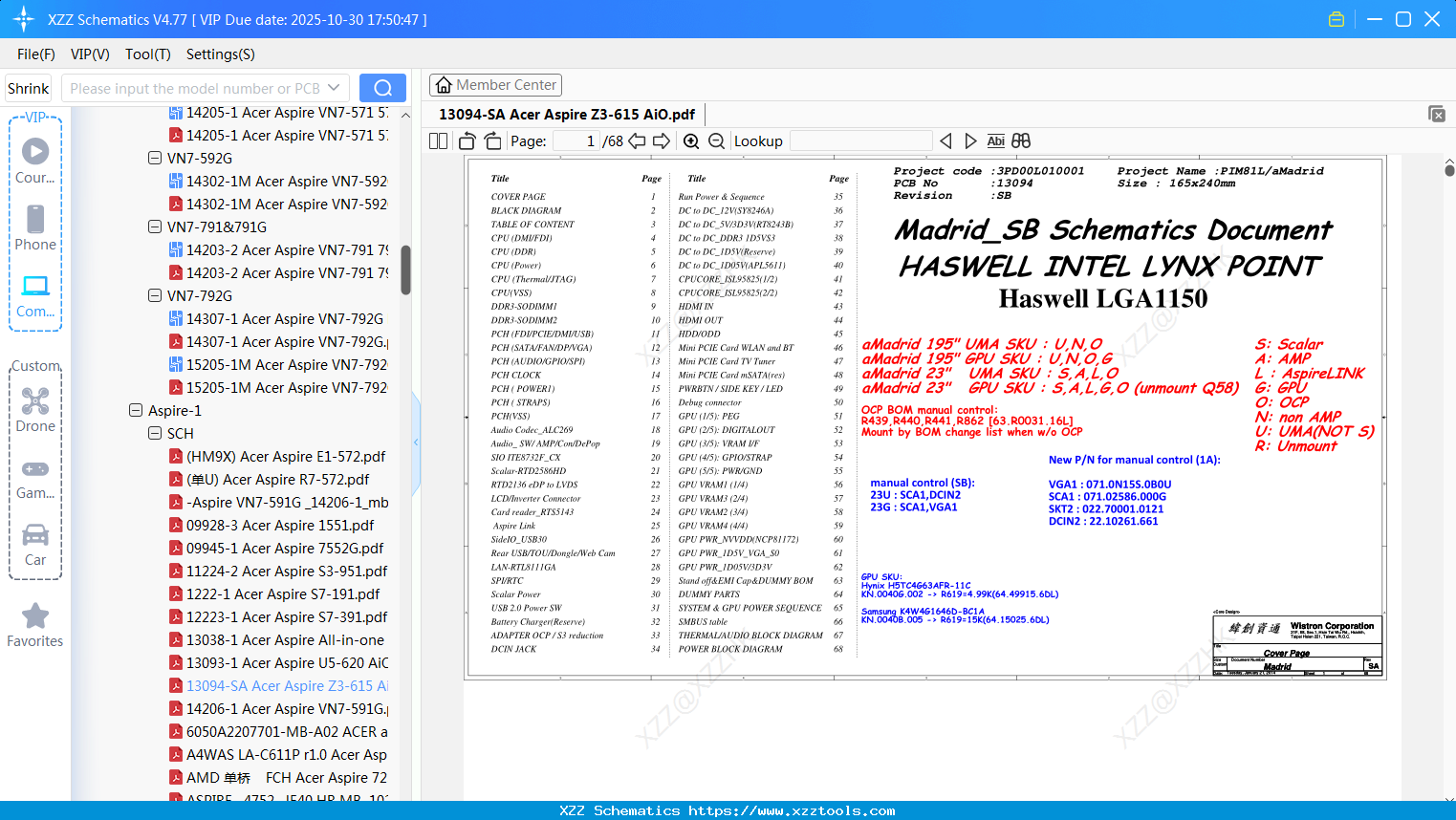 Laptop 13094-SA Acer Aspire Z3-615 AiO